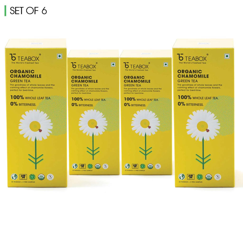 Teabox Organic Chamomile Green Tea (6 Units - 150 Teabags)