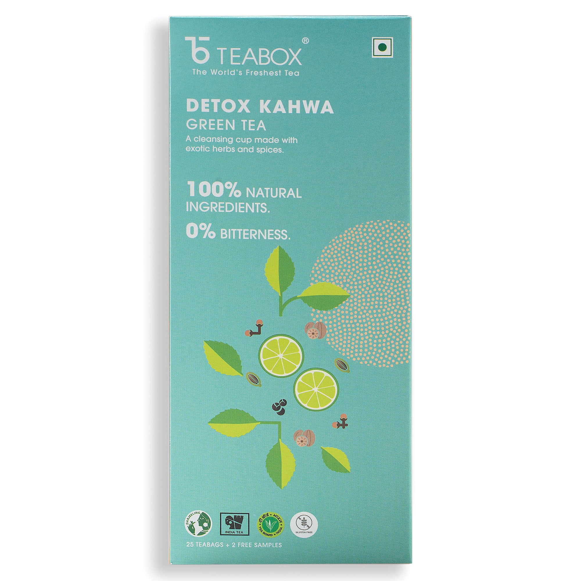 Teabox Organic Detox Khawa Green Tea  (6 Units - 150 Teabags)