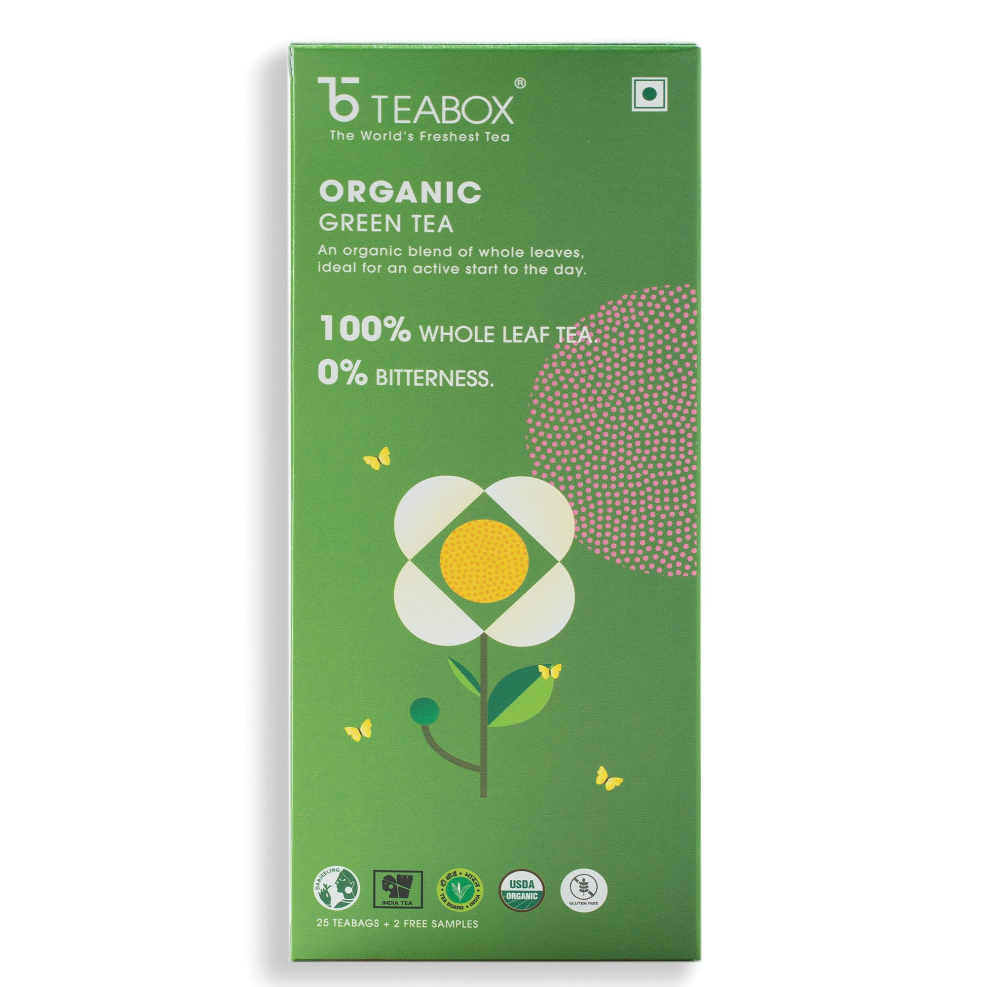 Teabox Organic Darjeeling Green Tea  (6 Units - 150 Teabags)