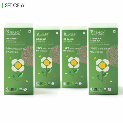 Teabox Organic Darjeeling Green Tea  (6 Units - 150 Teabags)